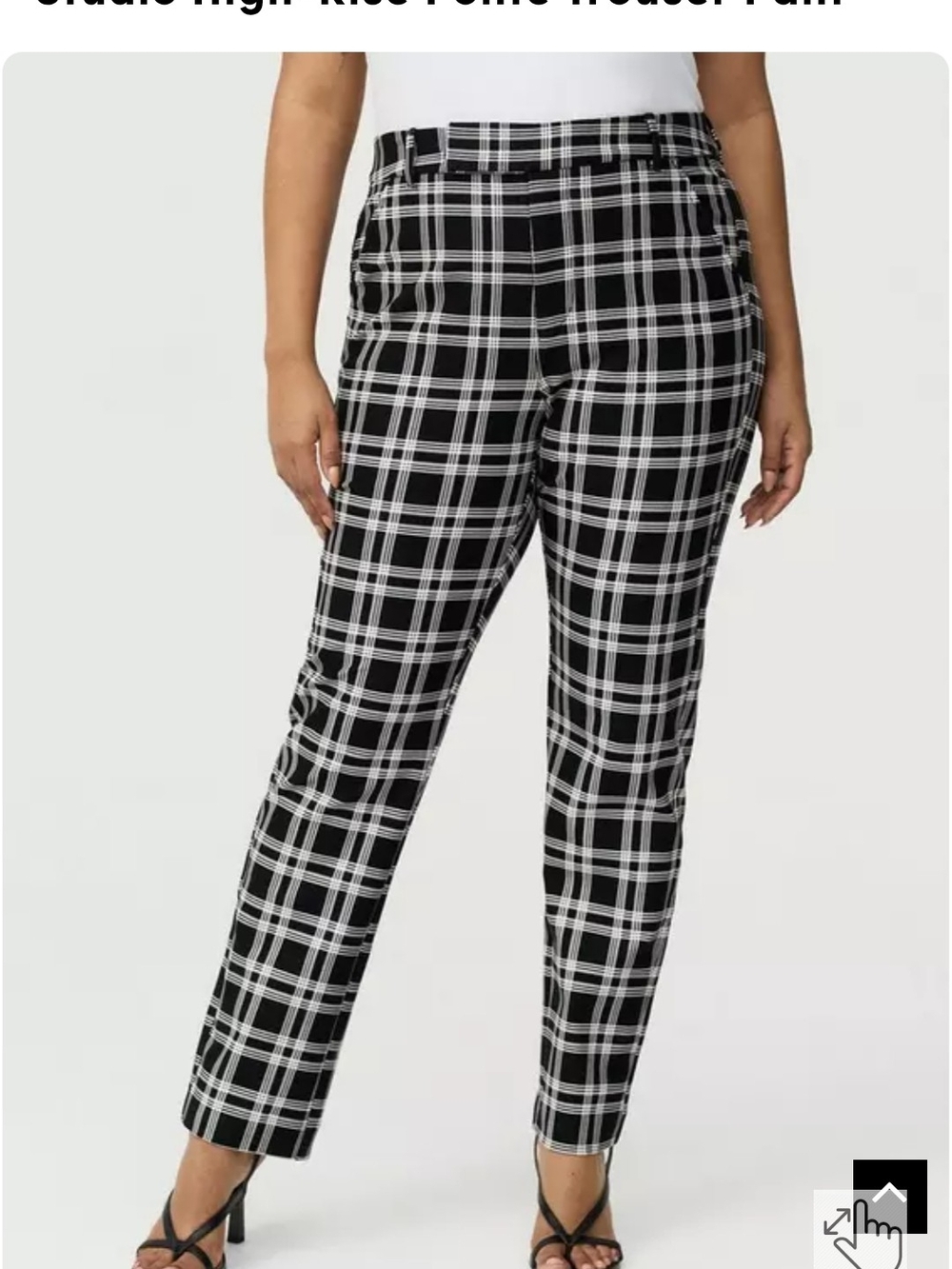 NWOT Torrid Black & White Plaid Tapered Ankle Pants